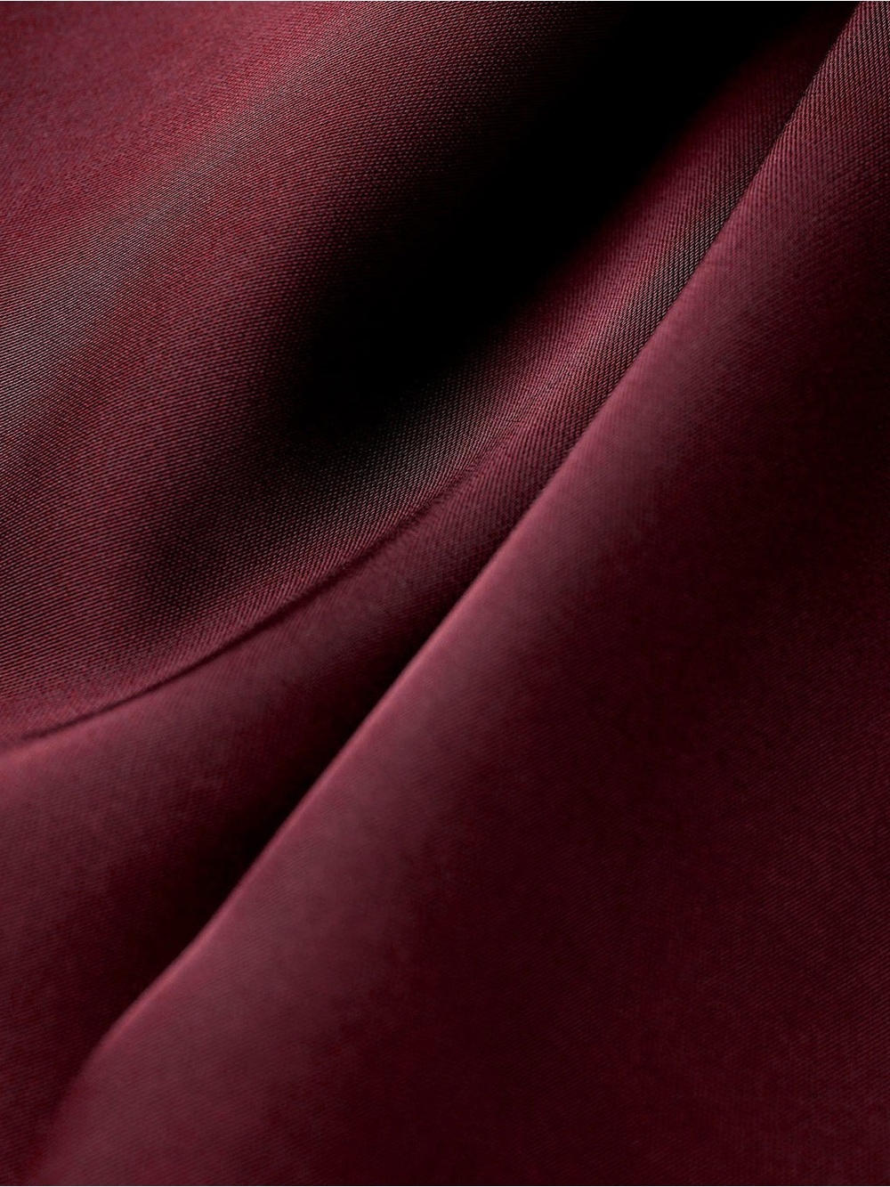 Satin Slip Midi Dress in Deep Burgundy - Picture 5 of 5
